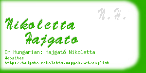 nikoletta hajgato business card